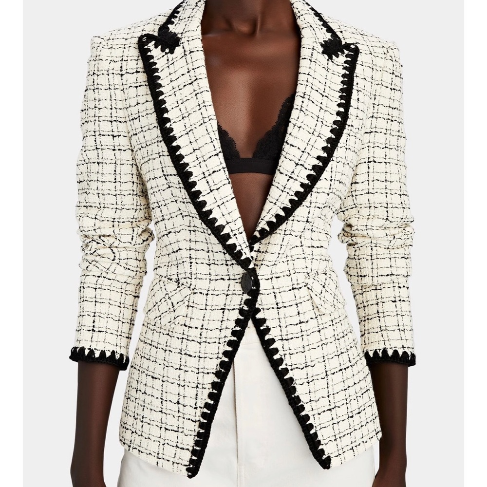 Veronica Beard Tweed cutaway Dickey Jacket NWT